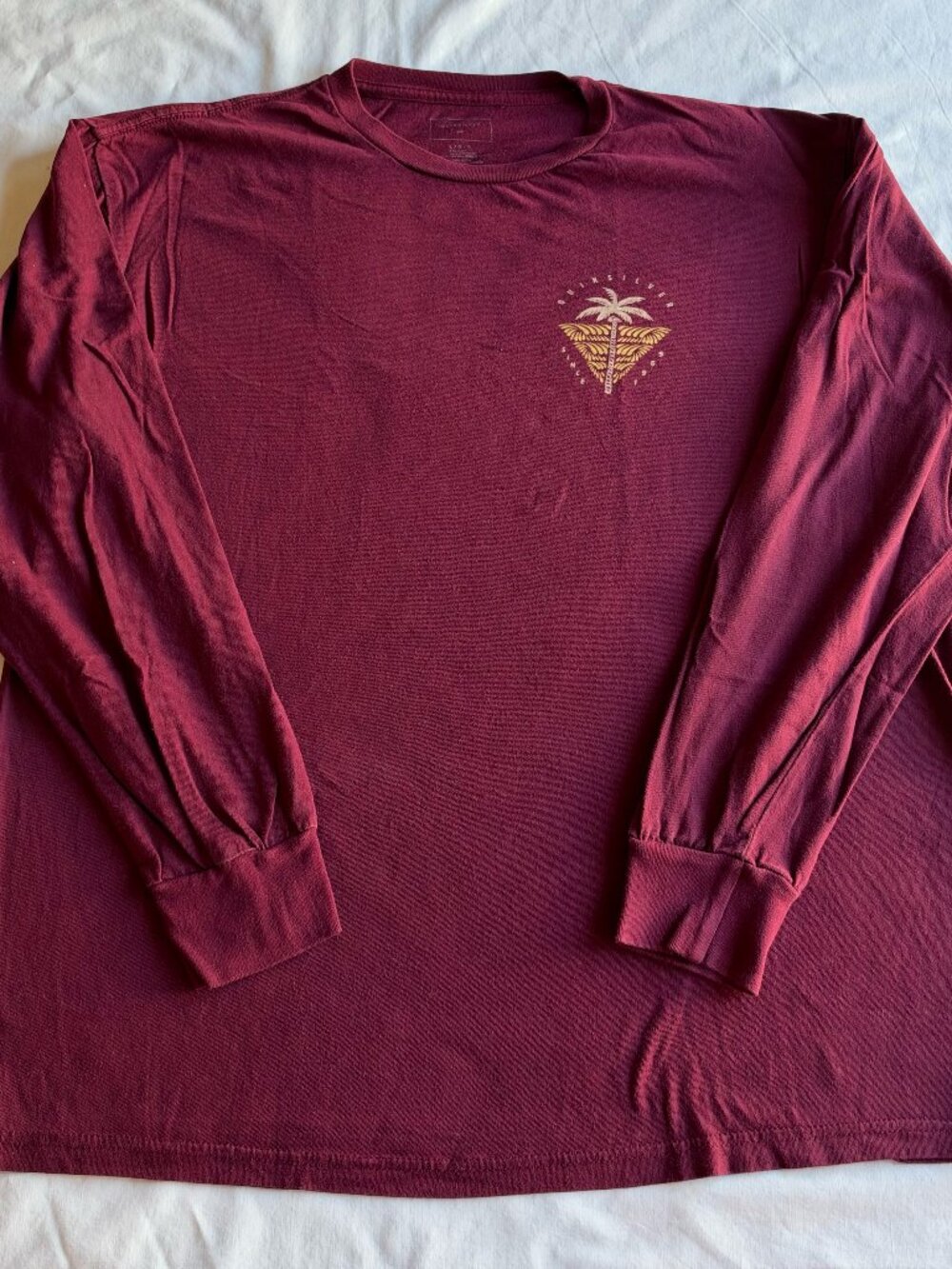 Quiksilver Burgundy East Palm Break Premium Fit LongSleeve T-Shirt - Men's Large